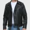 Men’s Black Leather Motorcycle Jacket