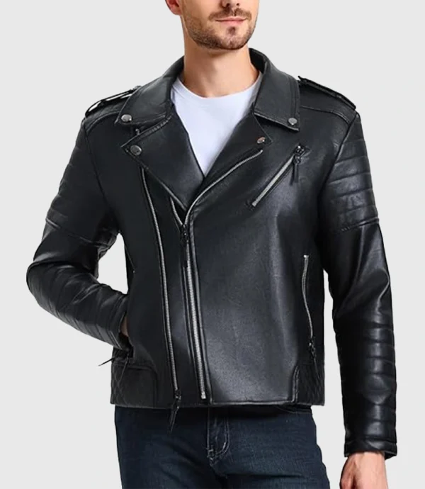 Men's Biker Leather Jacket