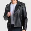 Men's Black Biker Leather Jacket