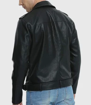 Men’s Asymmetric Motorcycle Leather Jacket