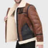 Men's Faux Shearling Aviator Jacket