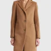 Womens Wool Beige Long Coat