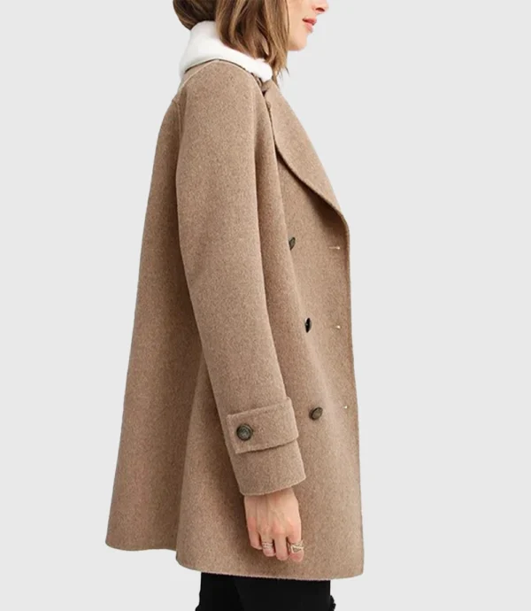 Women’s Sherpa Collar Wool Blend Coat