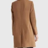 Womens Beige Wool Long Coat