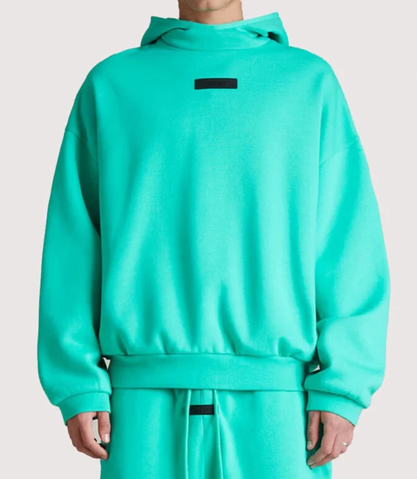 Essentials Mint Green Pullover Fleece Hoodie