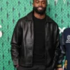 Jaylen Brown Black Leather Jacket