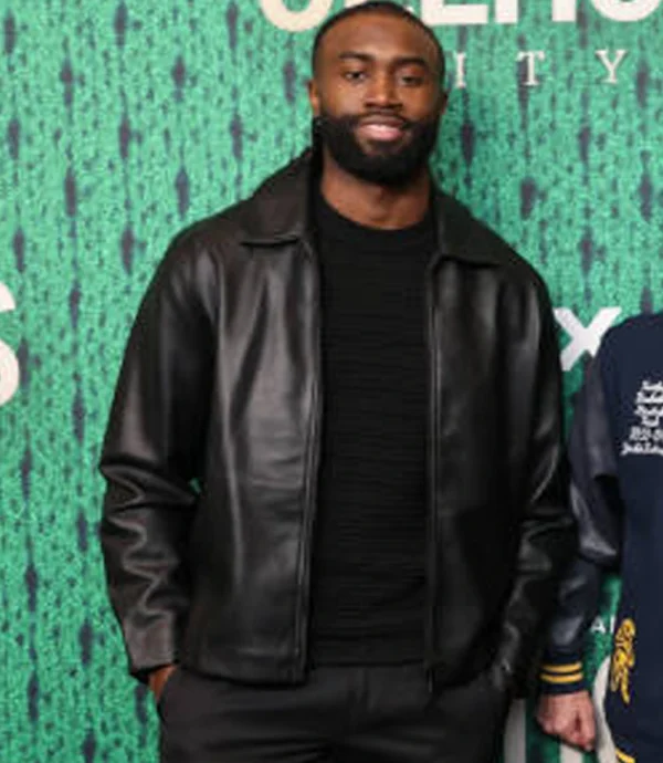 Jaylen Brown Black Leather Jacket