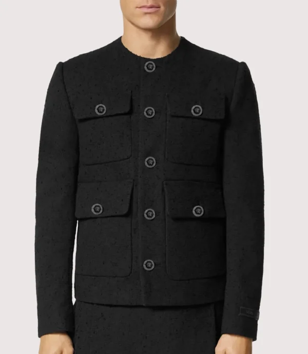 Jalen Hurts The Today Show Black Tweed Jacket