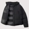 Y3 Black Puffer Zip-up Down Jacket