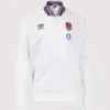 2025 Womens England Rugby Team Anthem Zip-up White Jacket