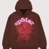 Unisex Sp5der Brown Web Hoodie