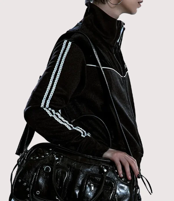 Burnin Tires Stray Kids I.N LECYTO Piping Line Track Zip Up Jacket