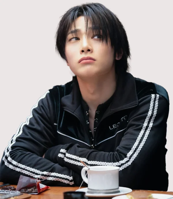 Stray Kids Burnin Tires I.N LECYTO Black Track Jacket