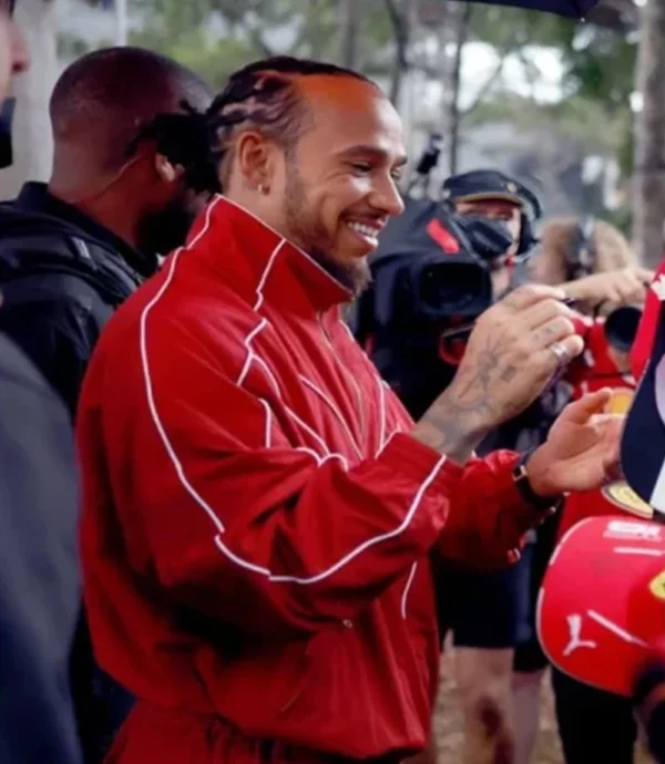 F1 Grand Prix Of Australia Lewis Hamilton Track Jacket Red