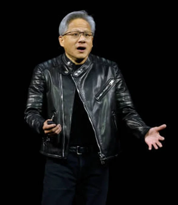 Nvidia CEO Jensen Huang Leather Jacket Black