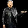 Jensen Huang Black Leather Jacket