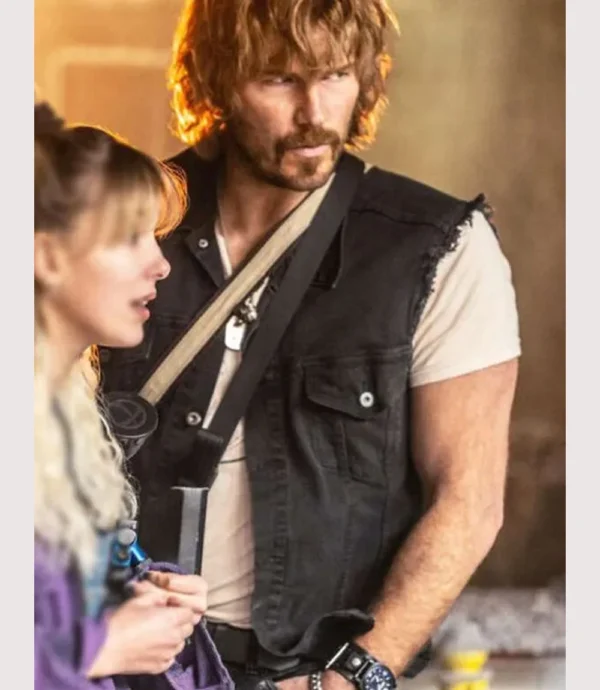 The Electric State Chris Pratt Black Denim Vest