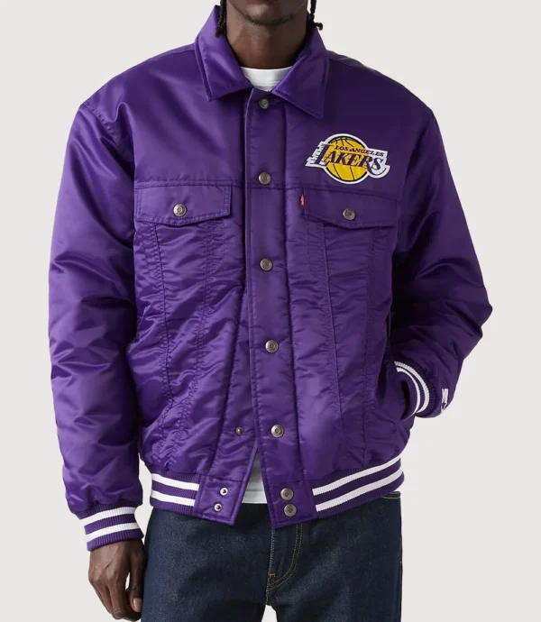 Los Angeles Lakers Purple Starter Satin Jacket