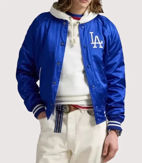 Tokyo Series Polo Ralph Lauren Dodgers Satin Blue Jacket