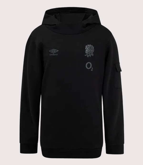Mens England Rugby Hoodie Black