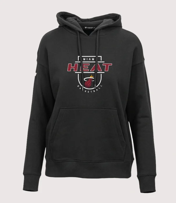 Miami Heat Levelwear Women's Adorn In The Key Pullover Black Hoodie