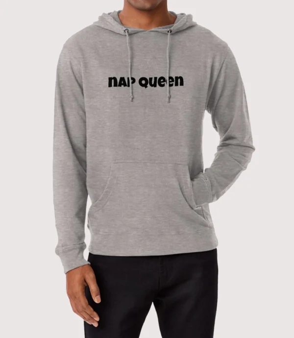 Nap Queen Grey Fleece Hoodie