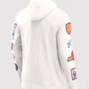 New York Islanders White Letterman Hoodie