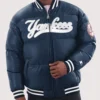 New York Yankees Starter Full-Zip Navy Blue Leather Jacket
