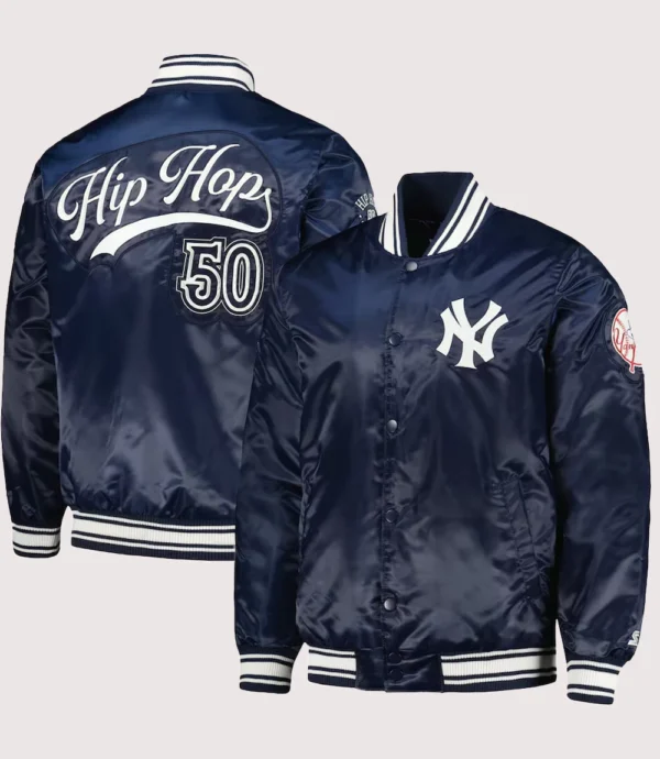 New York Yankees Starter Hip Hop 50 Live Locker Room Varsity Jacket