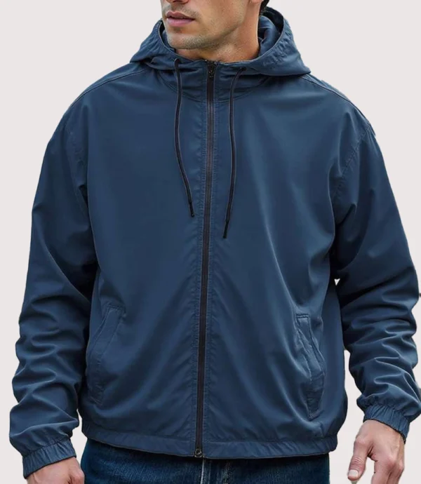 Nylon Windcheater Blue Jacket