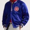 Polo Ralph Lauren Cubs Satin Varsity Jacket Blue