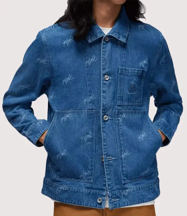 UEFA Champions League Ronaldinho Gaúcho Flight Heritage Blue Denim Trucker Jacket
