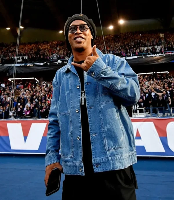 Ronaldinho Gaúcho UEFA Champions League Denim Jacket