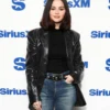 SiriusXM Studios Selena Gomez Mid-Length Black Leather Coat