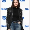 Selena Gomez SiriusXM Studios Black Leather Jacket