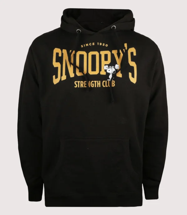 Snoopy Gym Black Fleece Hoodie