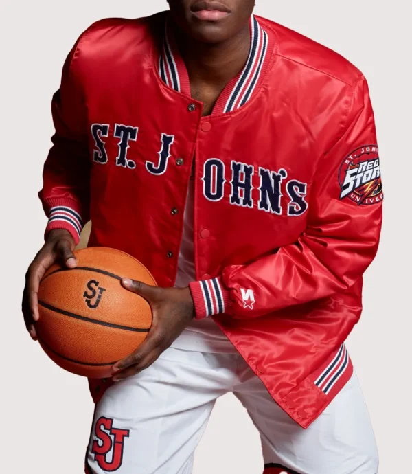 Spike Lee St John's University Starter Jacket Red