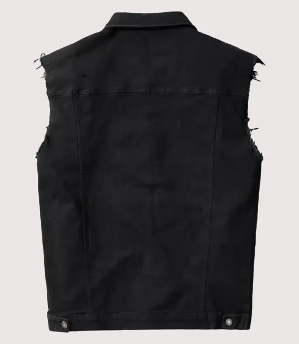 Chris Pratt The Electric State Black Denim Vest