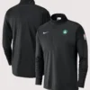 Boston Celtics 2025 Courtside Performance Half-Zip Black Jacket Top