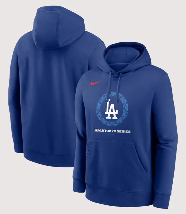 Los Angeles Dodgers 2025 World Tour Tokyo Series Logo Club Fleece Pullover Hoodie