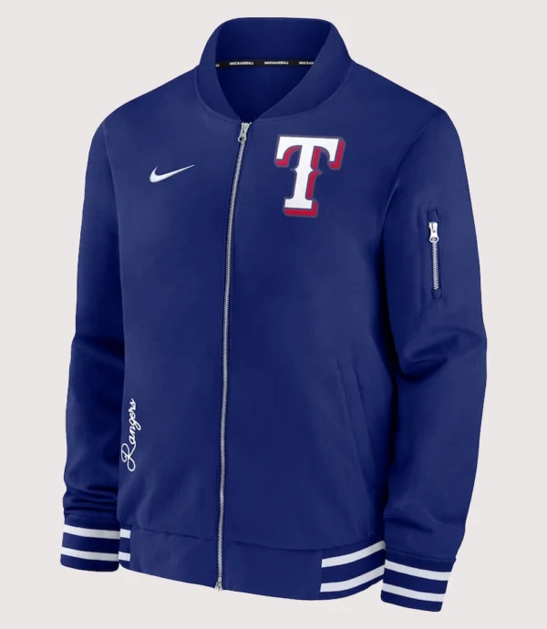 Texas Rangers Bomber Jacket Blue