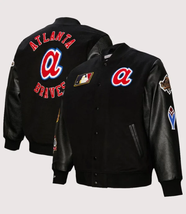 Atlanta Braves Mitchell & Ness Full-Snap Varsity Jacket