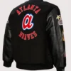 Atlanta Braves Mitchell & Ness Blackout Full-Snap Varsity Jacket