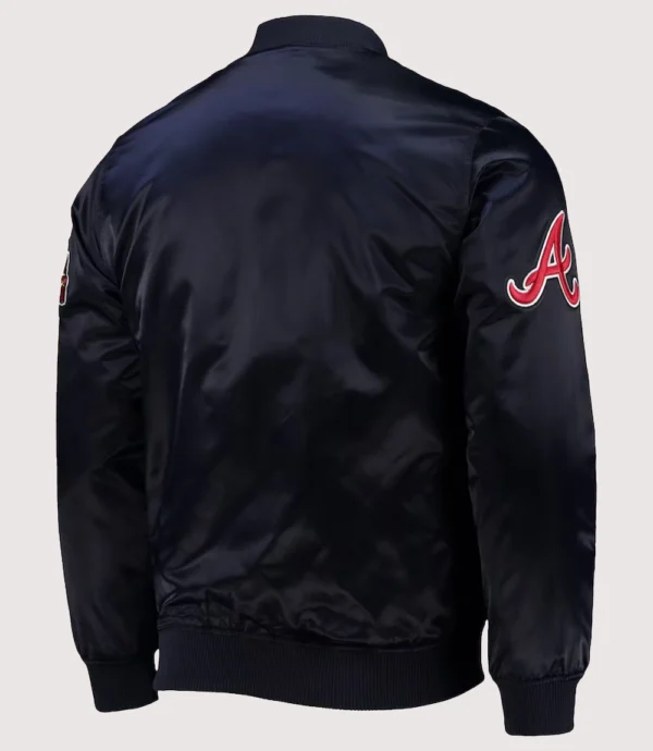 Atlanta Braves Wordmark Satin Varsity Jacket