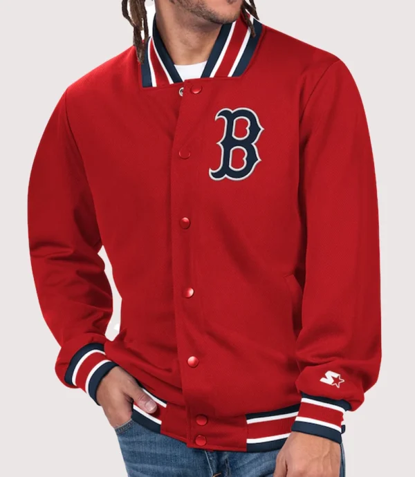 Boston Red Sox Starter Full-Snap Red Varsity Jacket