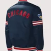 Chicago Cubs Starter Slider Satin Full-Snap Varsity Jacket Navy