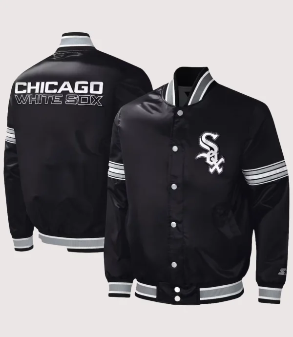 Chicago White Sox Starter Midfield Satin Full-Snap Varsity Jacket