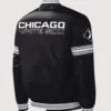 Chicago White Sox Starter Black Midfield Satin Full-Snap Varsity Jacket