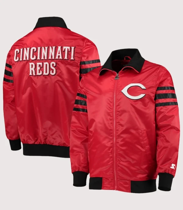 Cincinnati Reds Full-Zip Starter Varsity Jacket