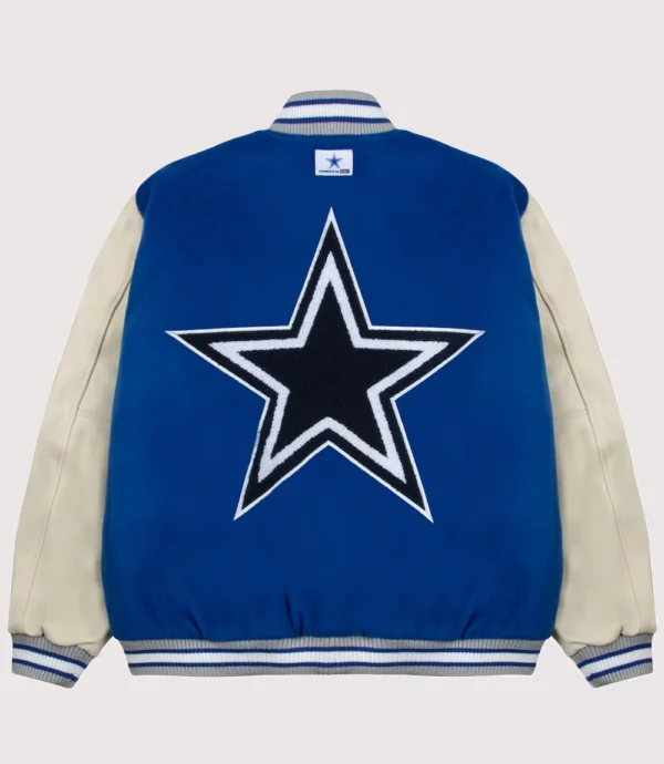 Dallas Cowboys GOLF WANG Letterman Jacket Royal Blue